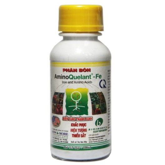 Phân bón Amino Fe chai 100ml - Biến lá vàng thành xanh