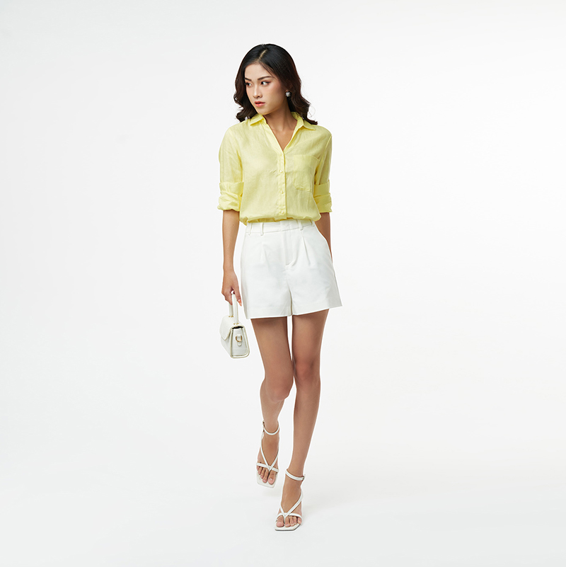 N&M Áo sơ mi linen Nữ tay dài 2203021