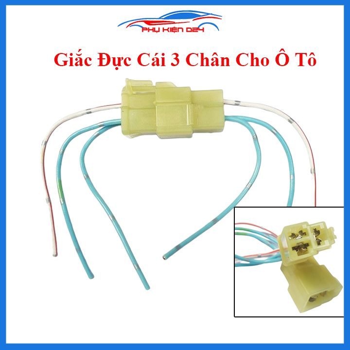 Giắc đực cái 2 chân, 3 chân, 4 chân, 6 chân jack nối nhanh điện ô tô