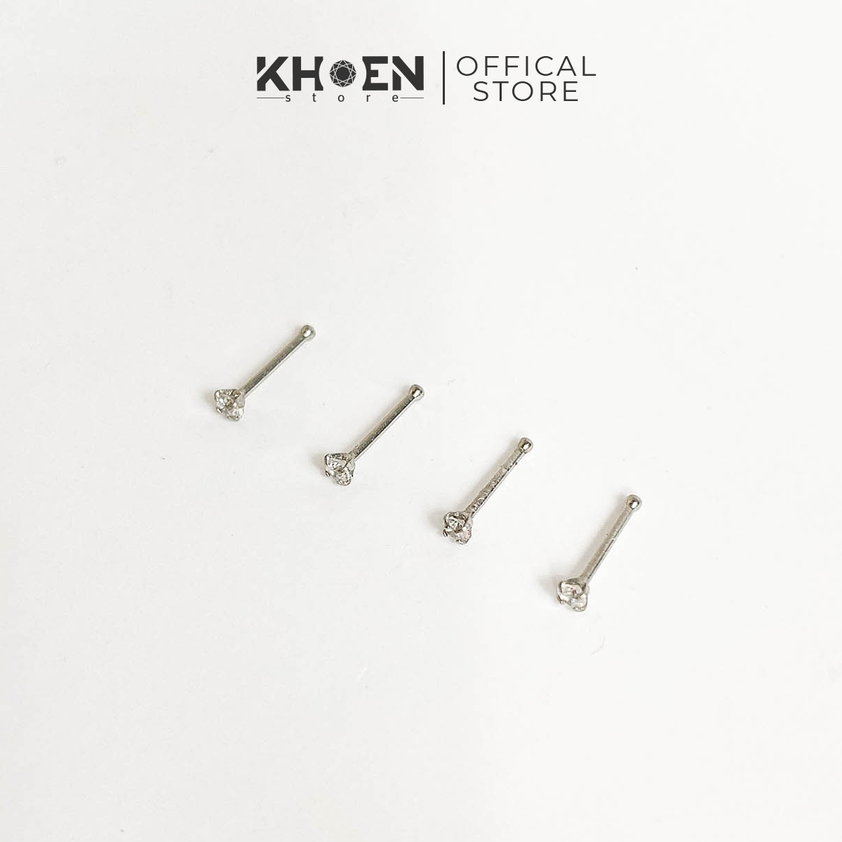 (1 Chiếc) Khuyên Mũi Đá chấu thân thẳng - Khoen Store