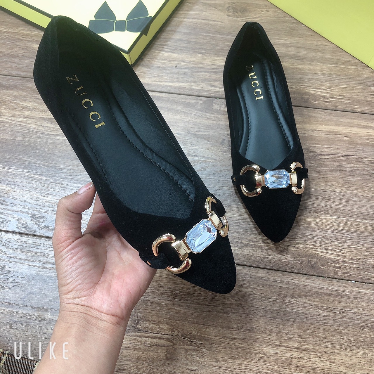 Giày búp bê nữ khóa đá ngang êm chân mã K63