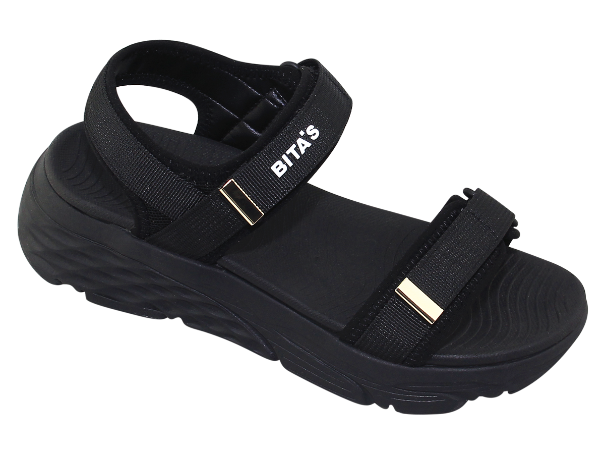 Sandal nữ Bita's SEFYH.02 (Đen + Hồng + Kem + Vàng bò)