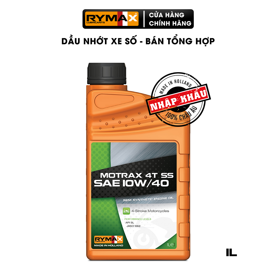 Dầu nhớt xe số Rymax Motrax 4T SS 10W/40 (0.8L-1L)