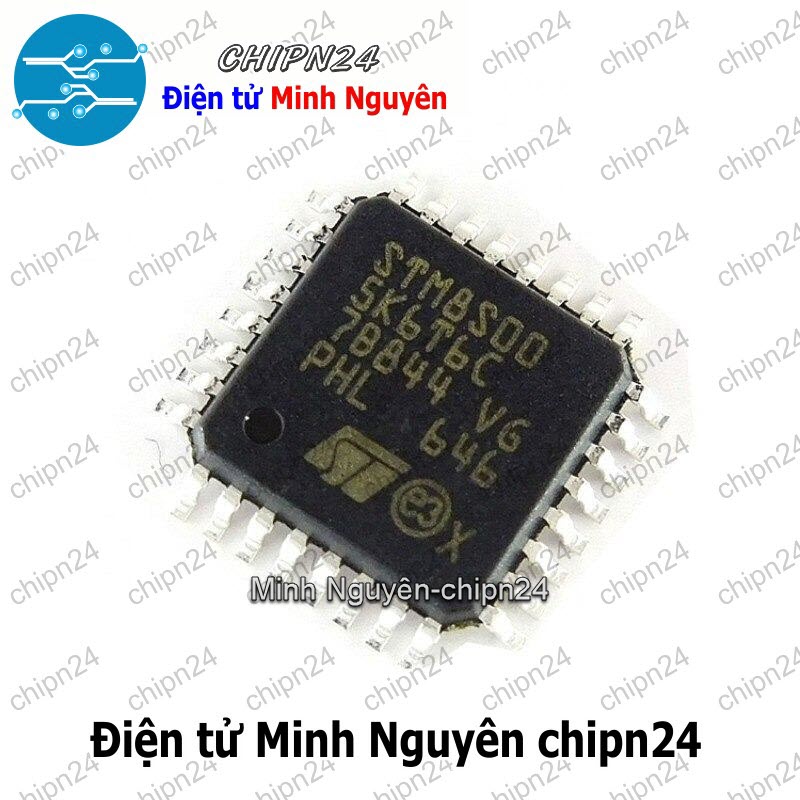 [1 con] (SOP) IC Dán STM8S005K6T6C LQFP-32 (SMD) (STM8S005K6T6 STM8S 005K6T6C) - HH001829