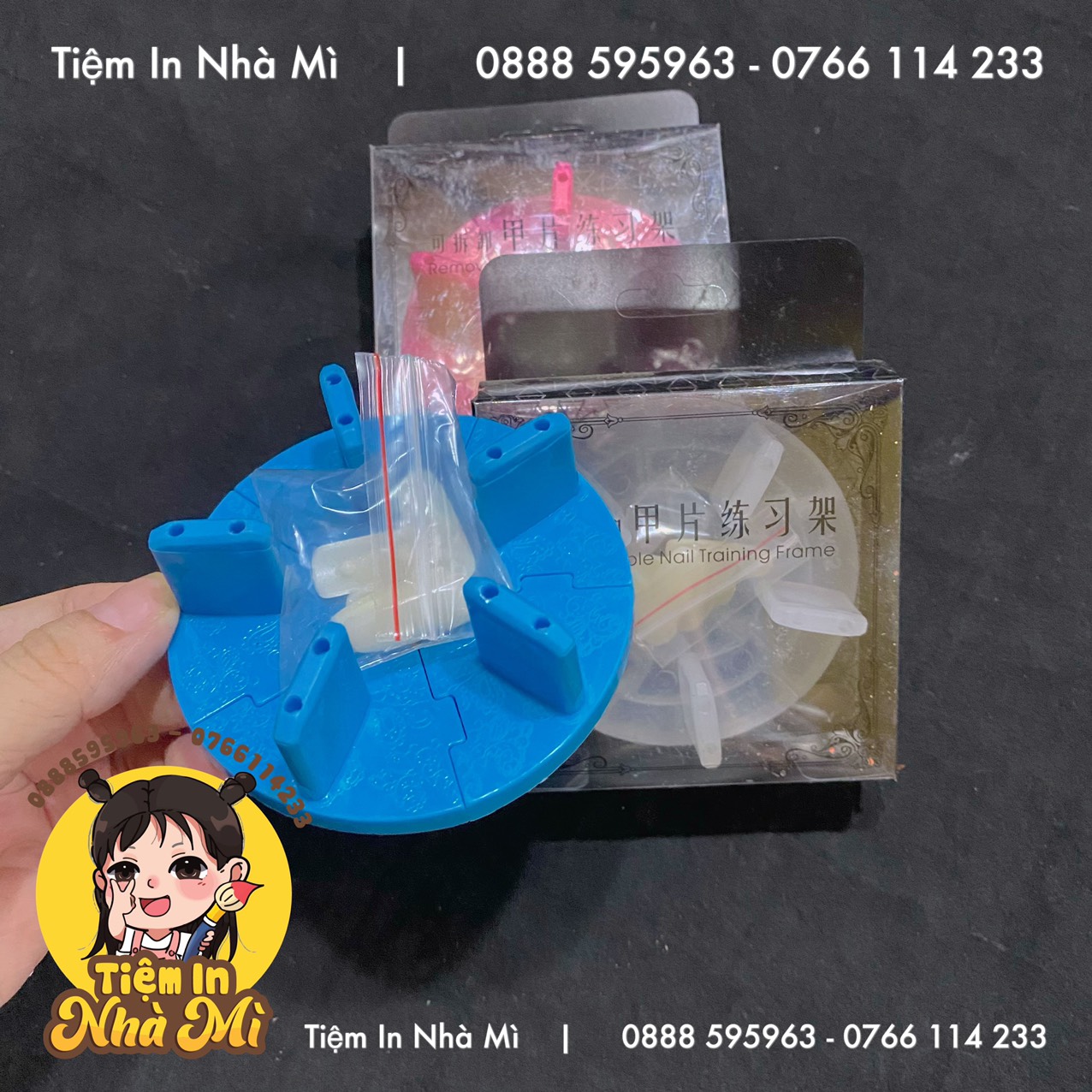 Đế gắn móng giả tập làm nail