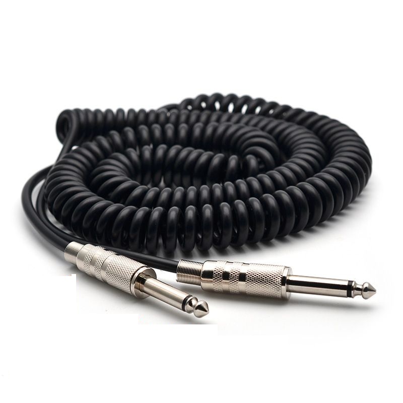 Dây Line jack đàn guitar lò xo đầu 6.35ly