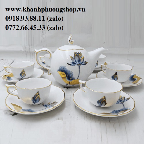 bộ ấm trà gốm sứ Minh Long đôi bạn - bộ ấm trà gốm sứ Minh Long