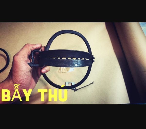 Bẫy thú cỡ to 20cm tặng bàn đạp
