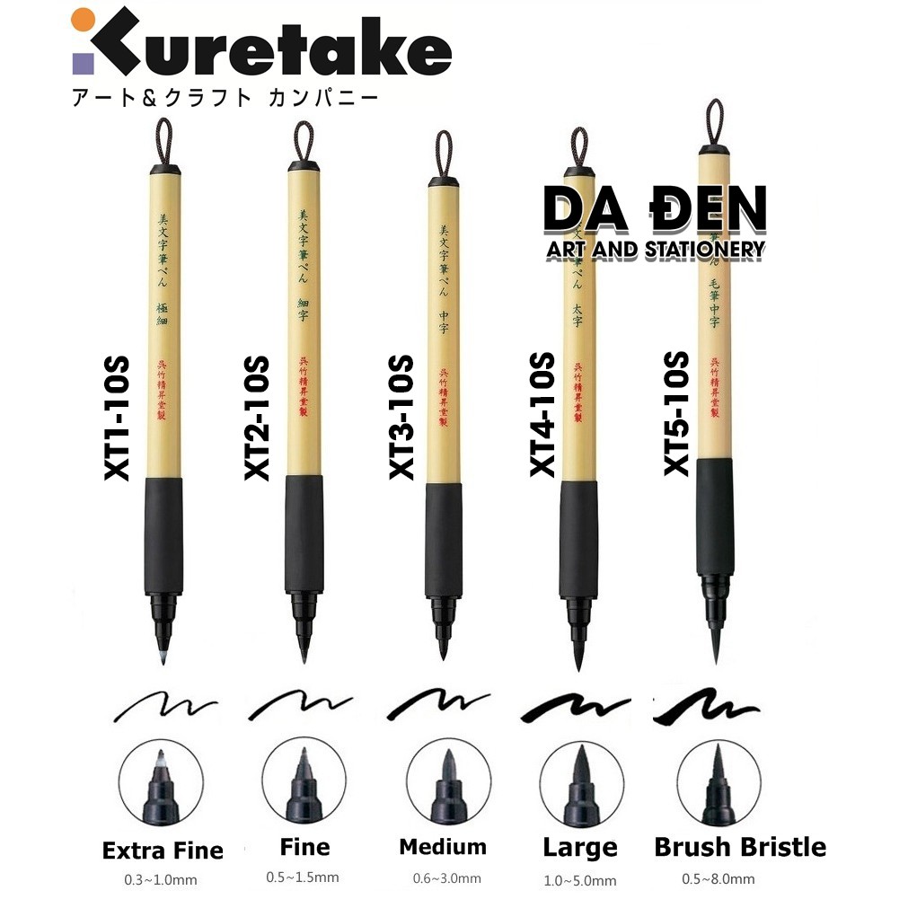 [HCM]Bút Brush Bimoji Kuretake Thư Pháp Calligraphy