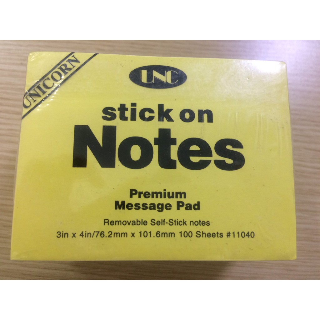 [HCM]2 xấp Giấy note vàng 3x4 UNC -76cmx105cmmỗi xấp 100 tờ