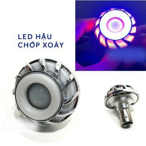 Đèn led xe máy hậu nháy bi cầu 7 màu gắn đuôi xe , đèn led nháy BẢO HÀNH 2 THÁNG