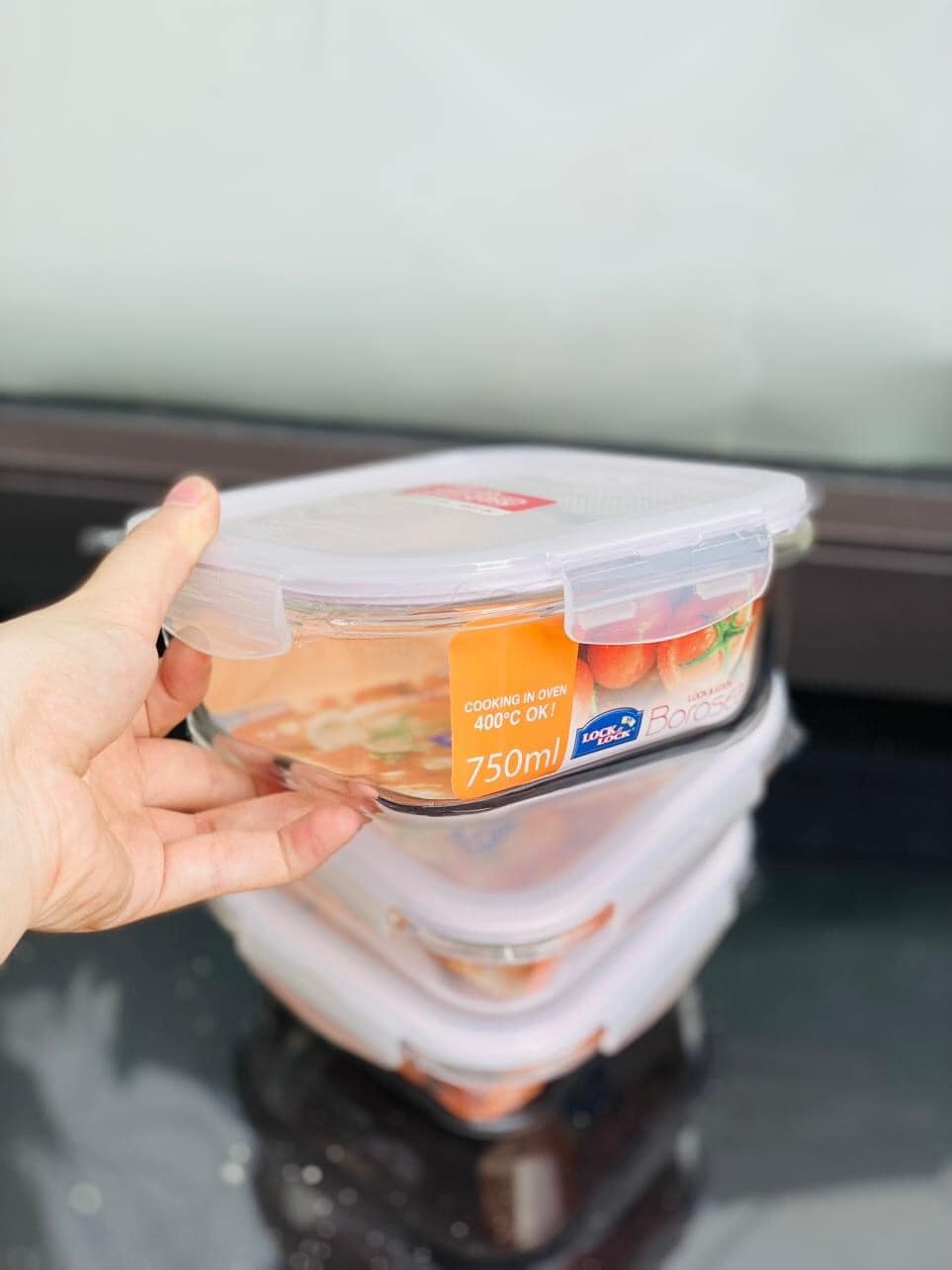 THỐ THỦY TINH LOCK AND LOCK VUÔNG 750ml