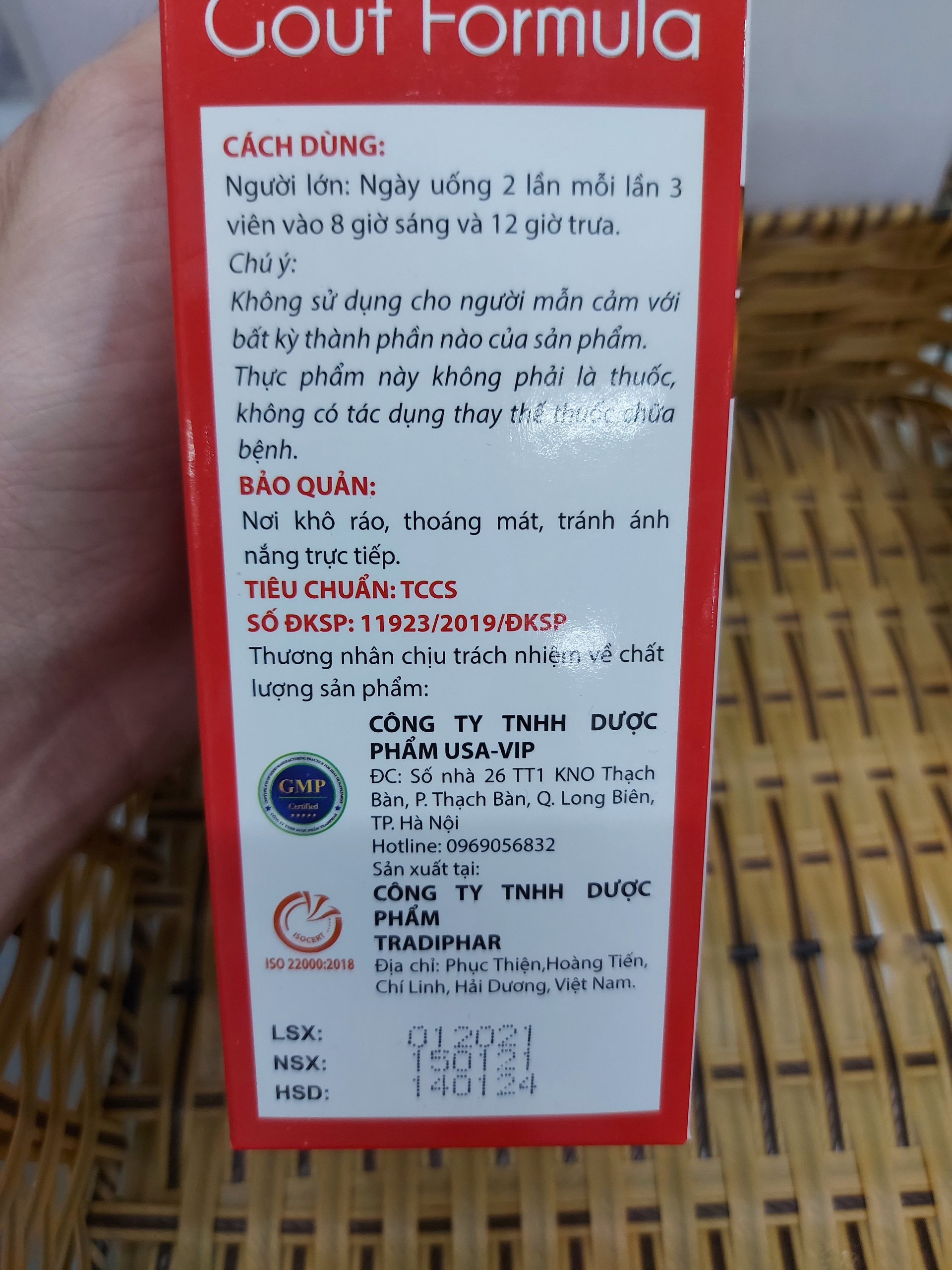 GOUT FORMULA - HỖ TRỢ ĐIỀU TRỊ BỆNH GOUT