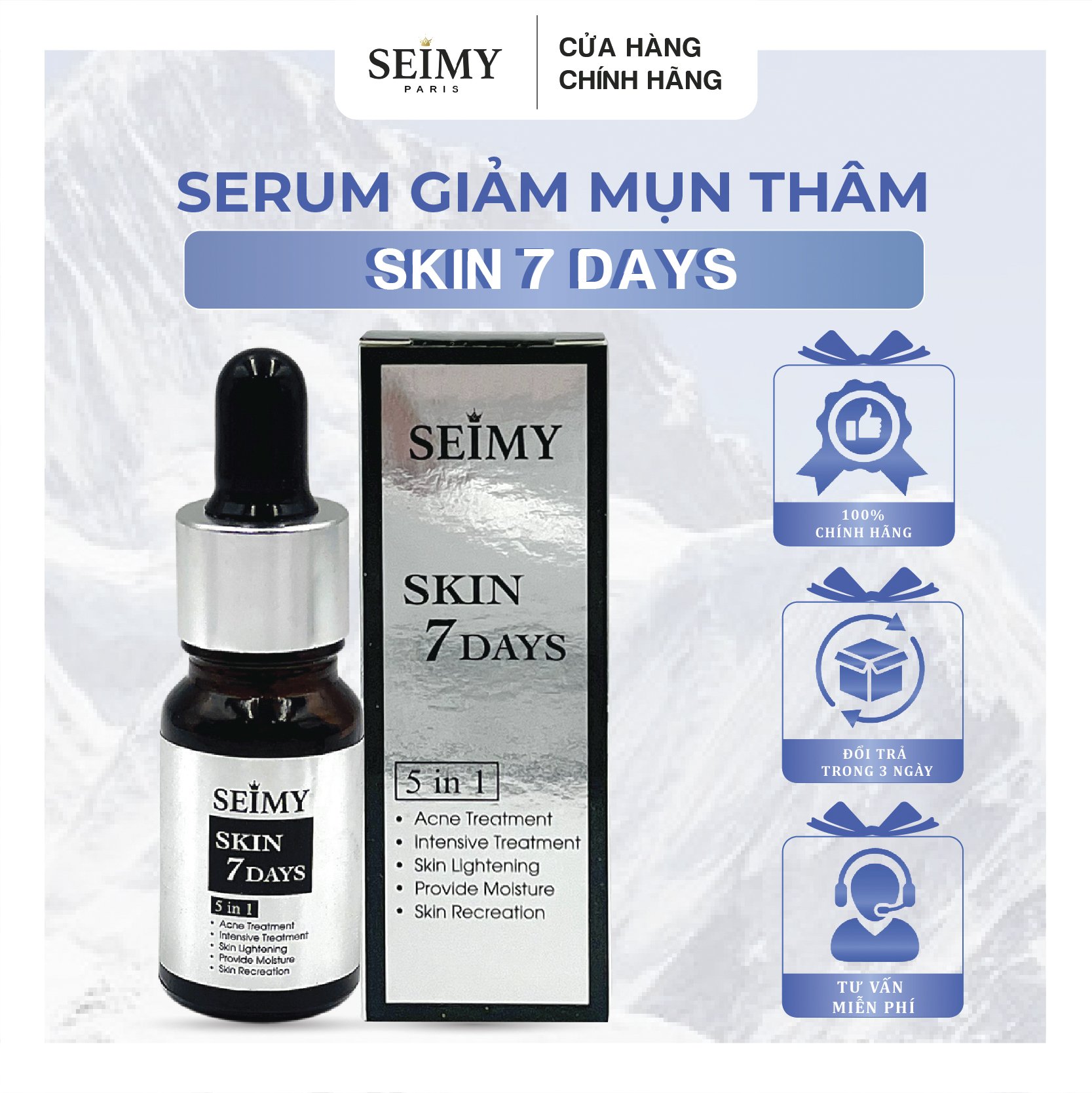 Serum giảm mụn Seimy - Skin 7 Days 10ml