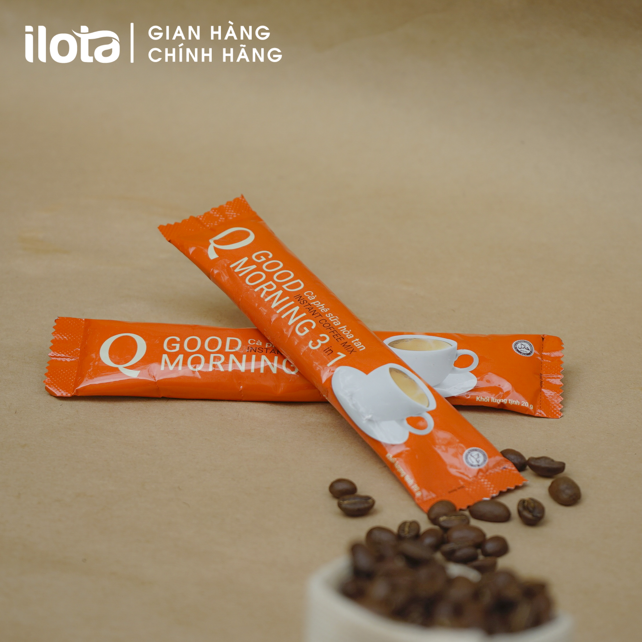 Cà phê sữa Goodmorning hòa tan (Bịch 24 gói) - Trần Quang