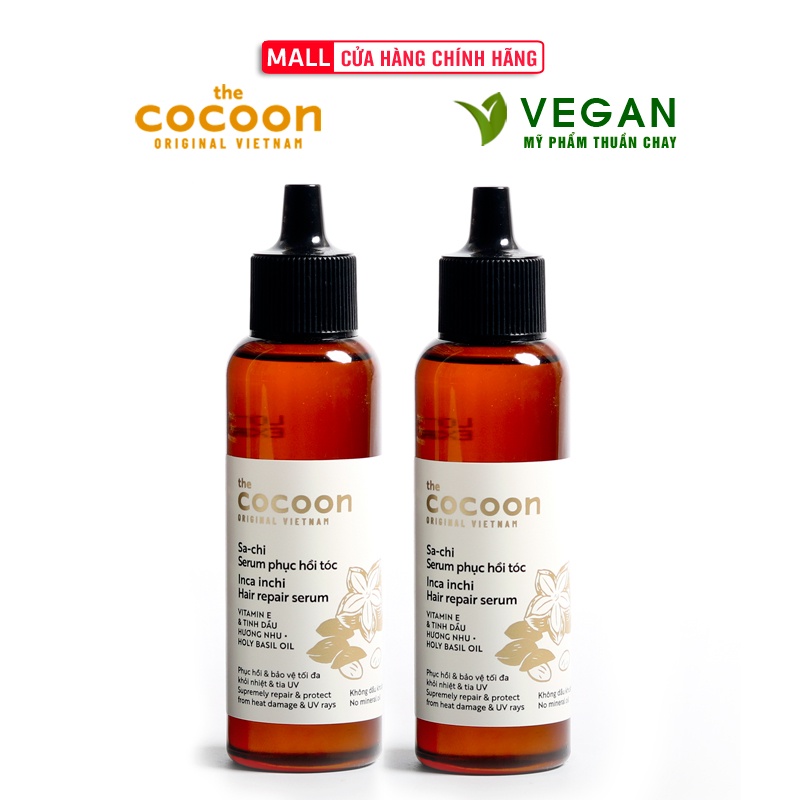 Combo 2 Chai Serum Sa-chi phục hồi tóc Cocoon (70ml/1 Chai)