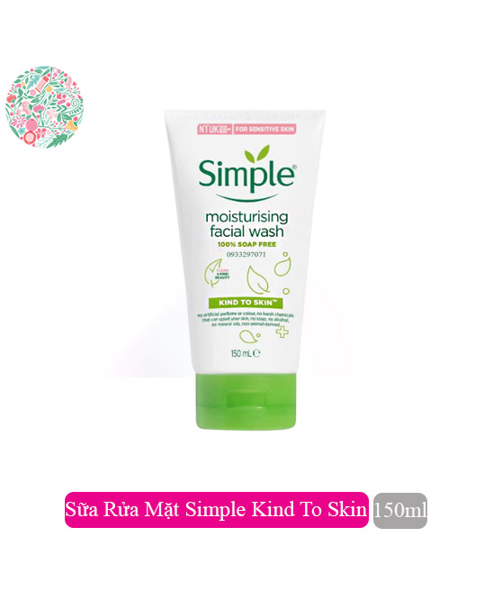 Sữa rửa mặt simple kiềm dầu, ngừa mụn cho da mụn 150ml purifying gel wash