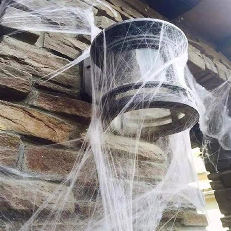 Mạng nhện trắng đen trang trí HALLOWEEN SUPER STRRRRETCH SPIDER WEB
