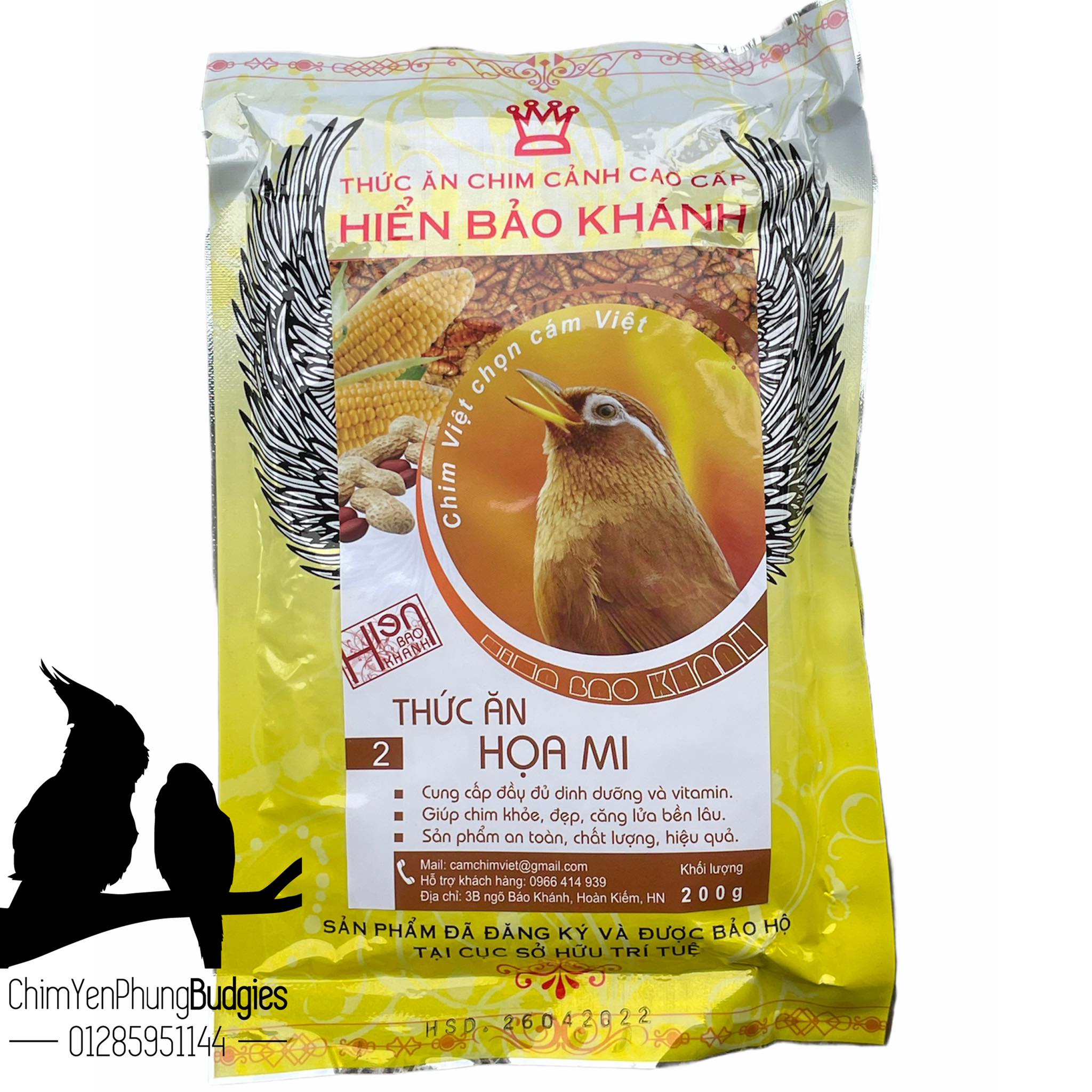 Cám hiển bảo khánh họa mi căng lửa 200g - thức ăn chim cao cấp