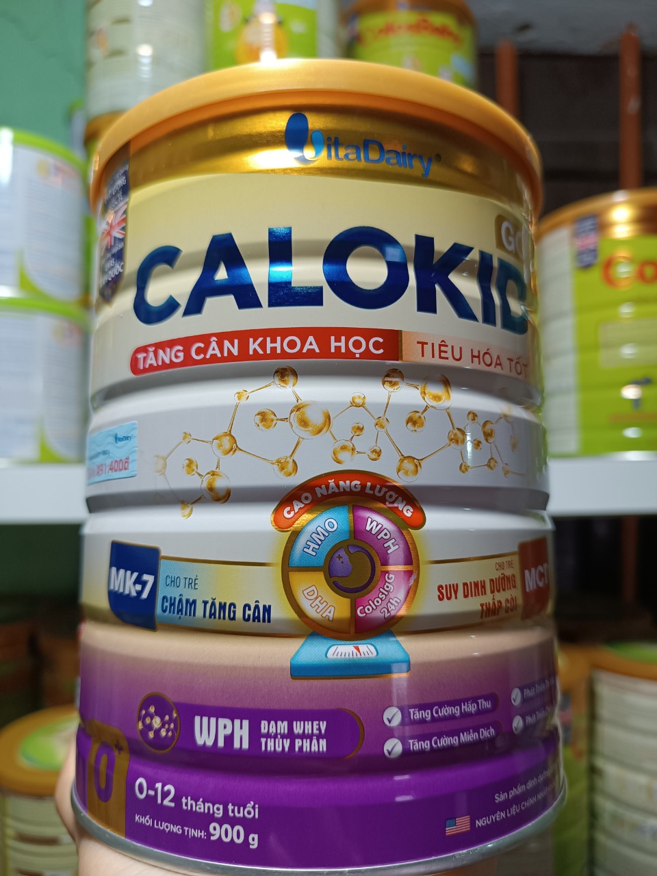 Sữa bột Calokid Gold 0+ 900g (0-1 tuổi)