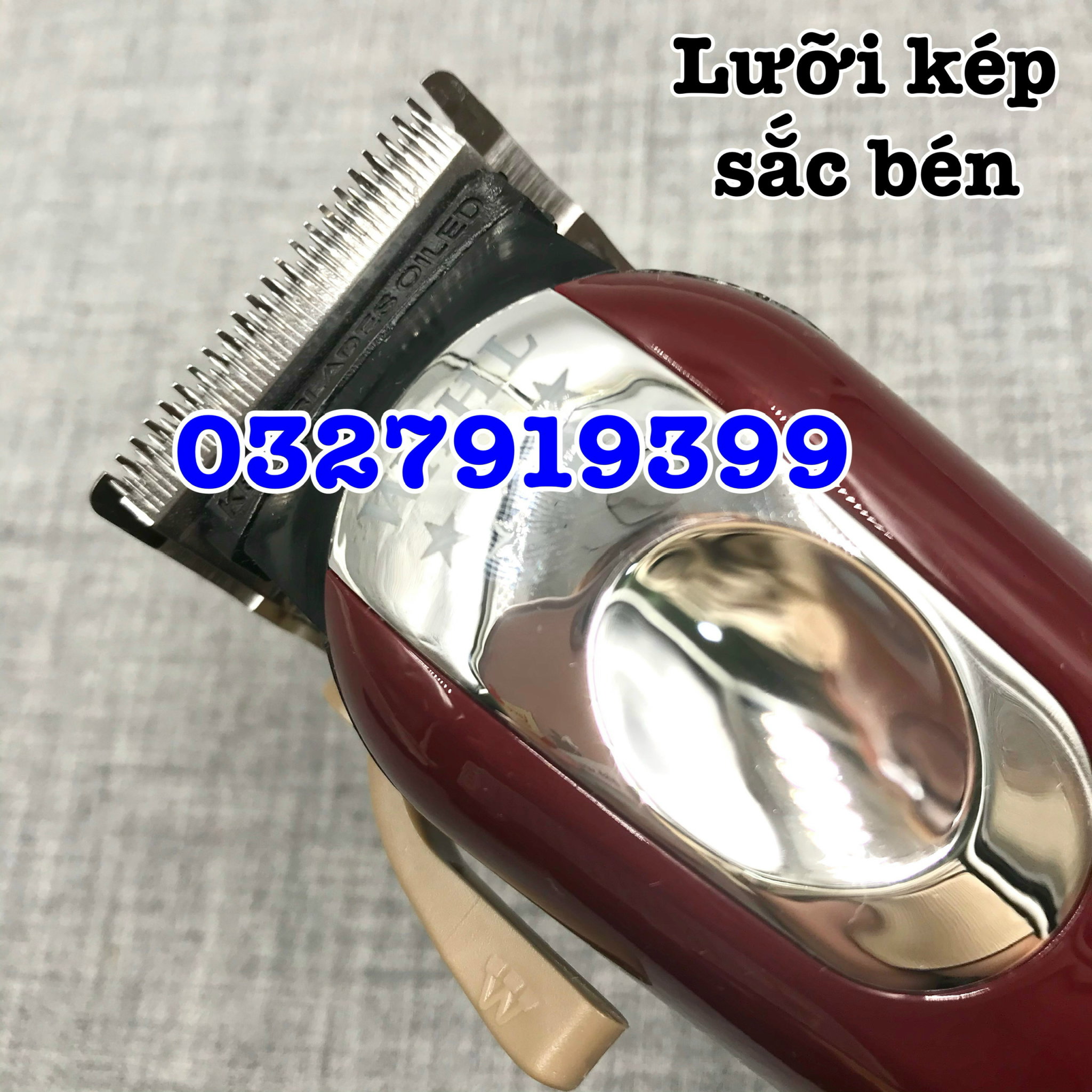 Tông đơ cắt tóc Magic Clip - lưỡi kép, lưỡi dưới kim loại titanium, lưỡi trên thép không gỉ, pin 2200mAh, bộ cữ gá thép, thiết kế chắc chắn, công suất 10W, bảo hành 3 tháng
