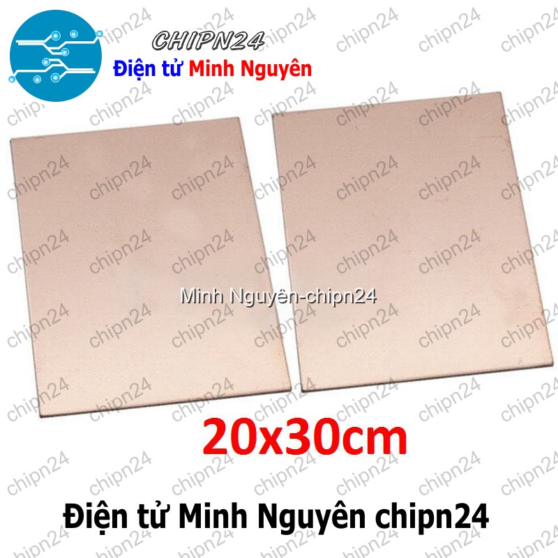 [1 tấm] Phíp Đồng Thủy Tinh 2 Mặt FR4 20x30cm - HH001413