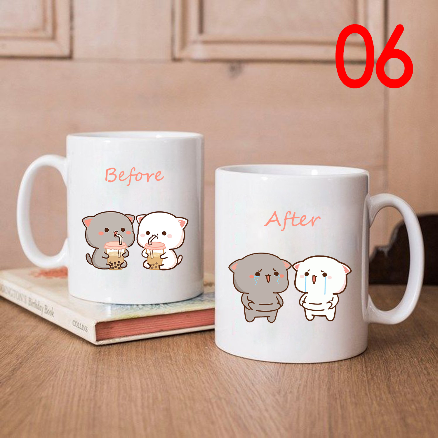 Ly Sứ Cặp Đôi Mèo Dễ Thương