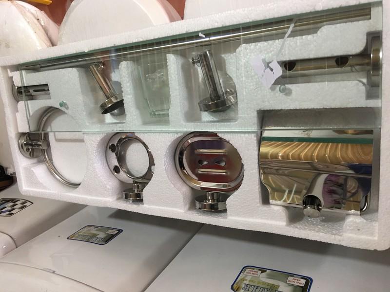 Bộ Phụ Kiện 6 Món Phòng Tắm Inox 304