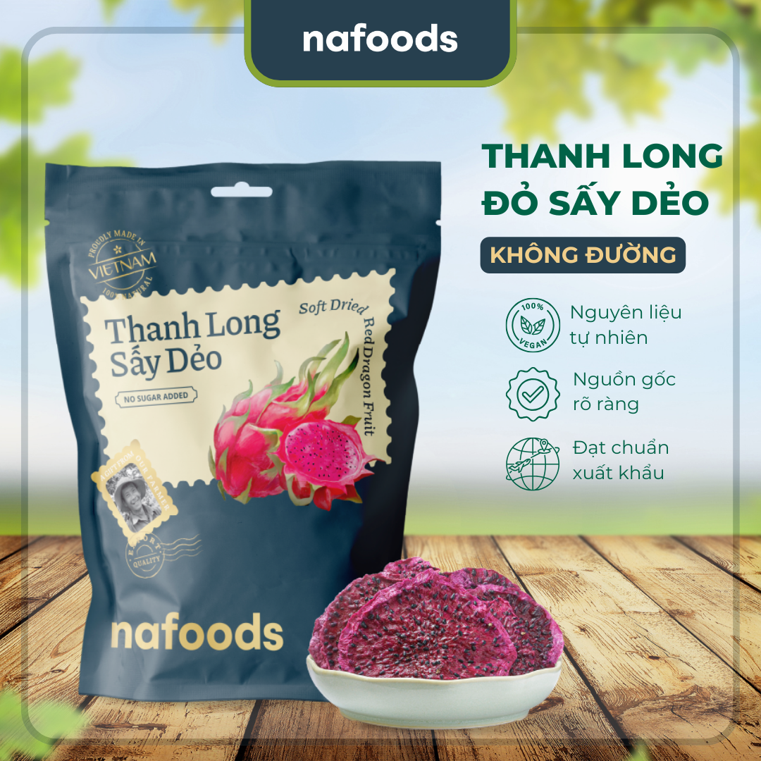 Thanh Long Đỏ Sấy Dẻo NAFOODS Túi 100gr