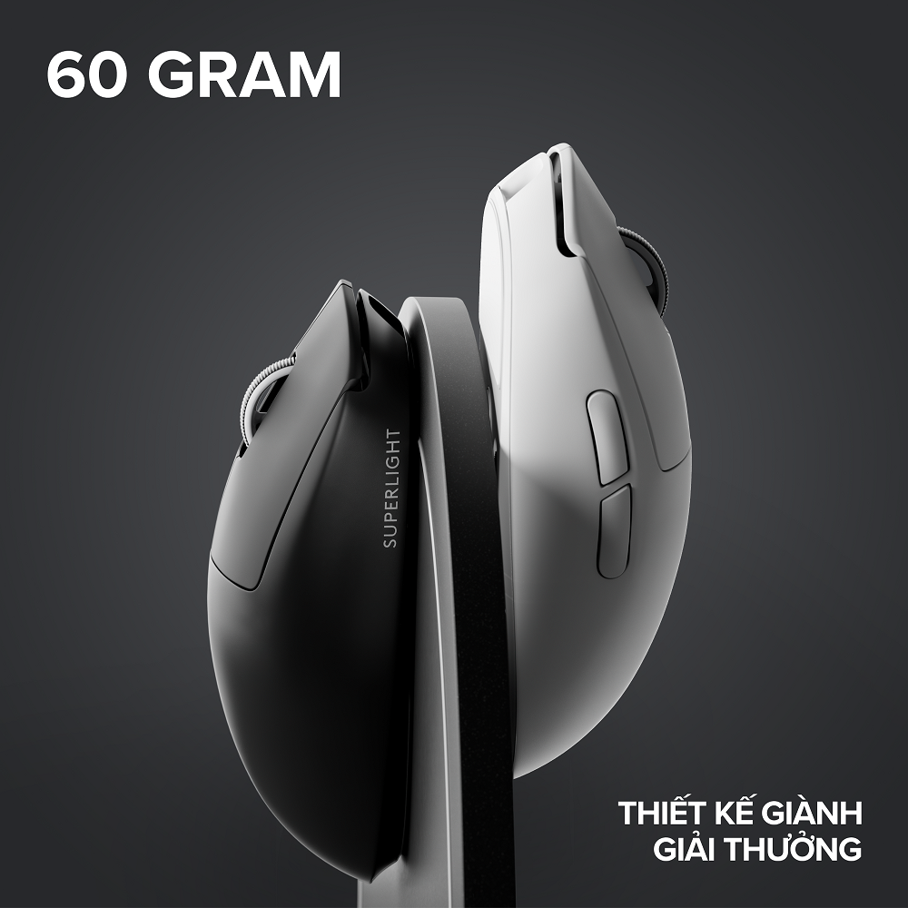 [Siêu sale 10.7- Giảm 40%]Chuột gaming Logitech G PRO X SUPERLIGHT 2 Lightspeed - Nhẹ 60g, Switch LightForce, Cảm biến Hero 2, DPI 32K