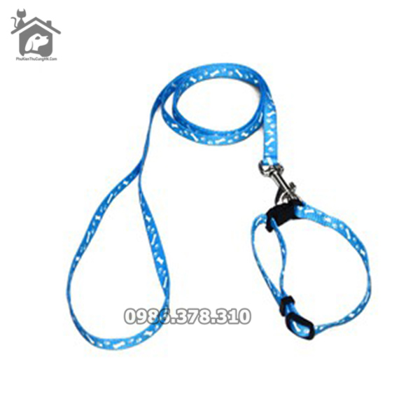 Dây dắt kèm vòng cổ 1 lớp 1cm cho thú cưng