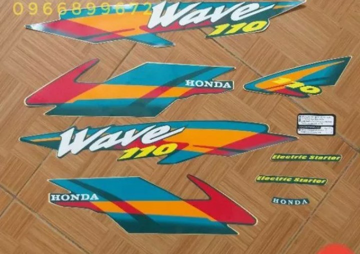 Bộ tem wave thái 110 3 lớp cao cấp - shop phụ tùng honda