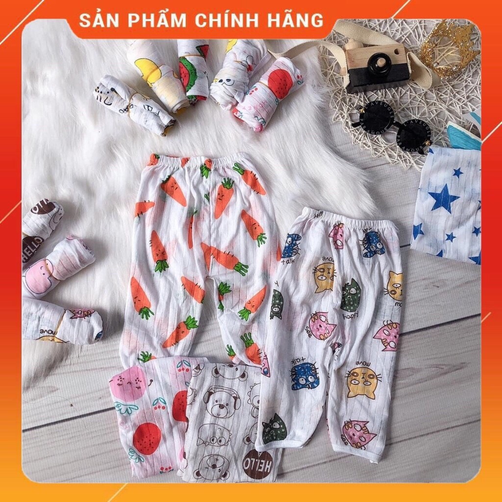 Quần chục dài cotton giấy cho bé 6-13kg