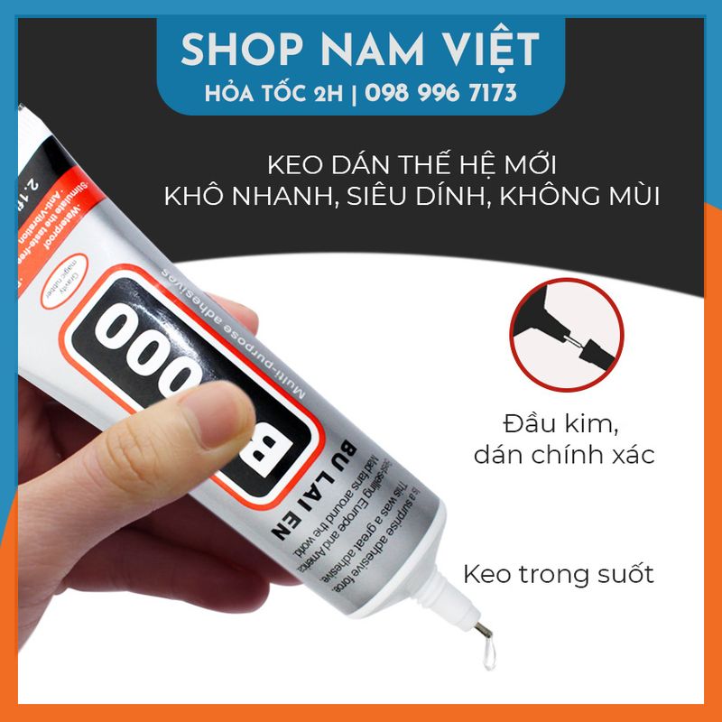 Keo Acrylic B7000/T7000/E8000/T8000 Dán Kính Điện Thoại, Dán Giày, Dán Nhựa, Kim Loại, Gỗ, Đá, Thủy Tinh, Da