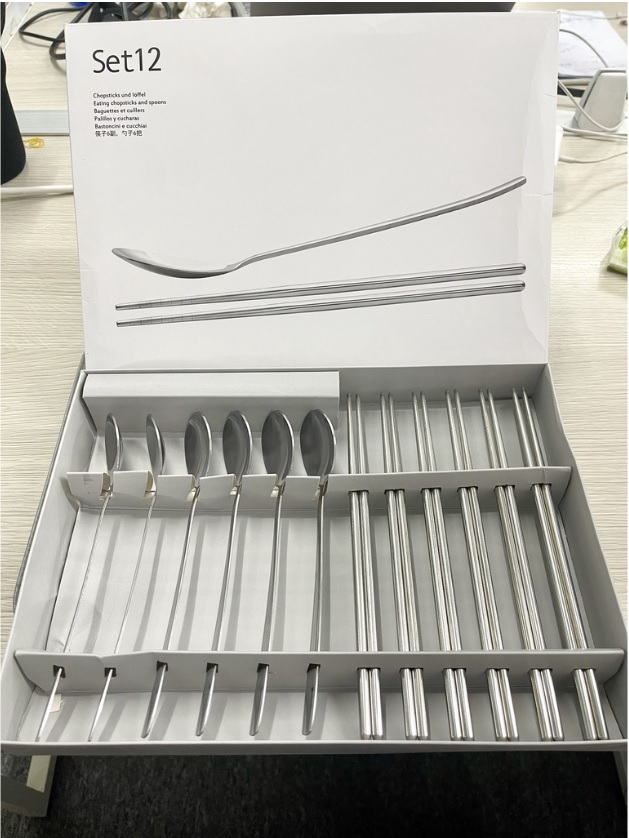 HỘP 12 Bộ Muỗng Đũa Inox 304