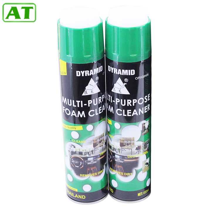 Chai xịt bọt vệ sinh đa năng nội thất, ghế da, trần nỉ ô tô dyramid / camel 650ml
