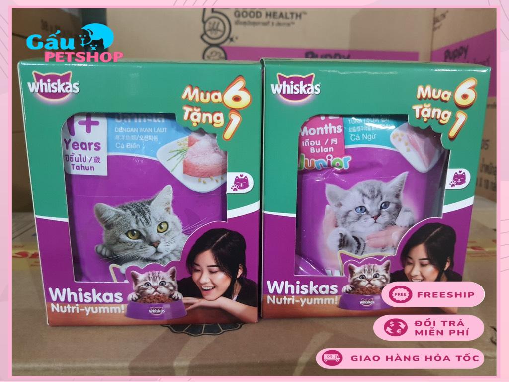 Combo pate Whiskas 6+1 gói 80g (Mua 6 gói tặng 1 gói)
