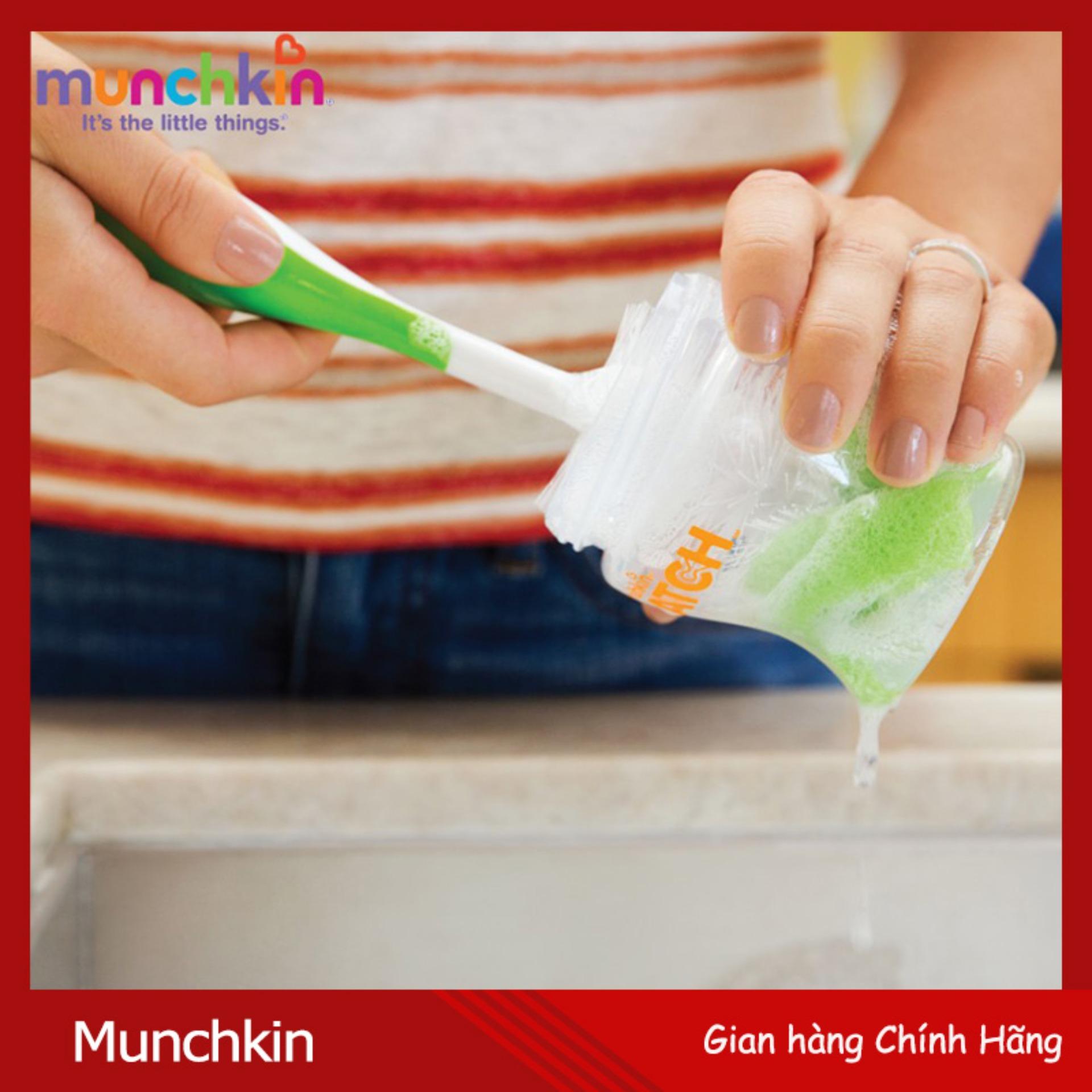Cọ Rửa Bình Sữa Và Bên Trong Núm Ty Munchkin (Hãng Phân Phối Chính Thức)