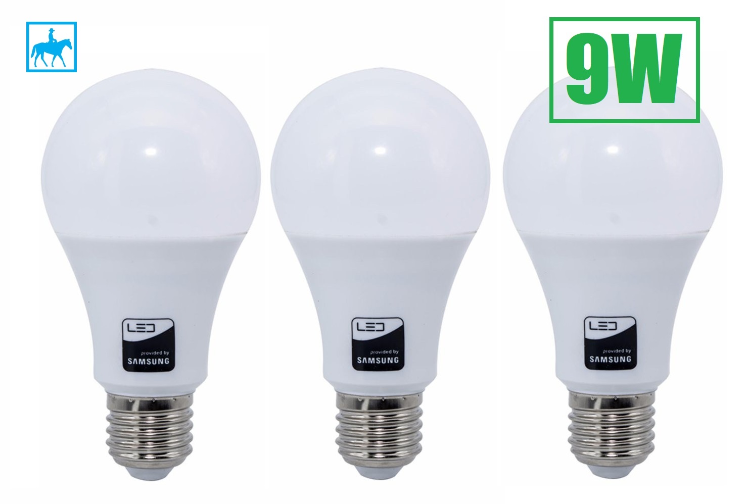 3 bóng đèn 9W LED bulb RẠNG ĐÔNG E27 chip Samsung