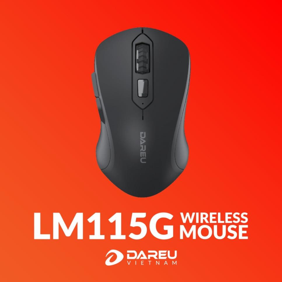 Chuột Không Dây DAREU LM115G PINK WHITE BLACK