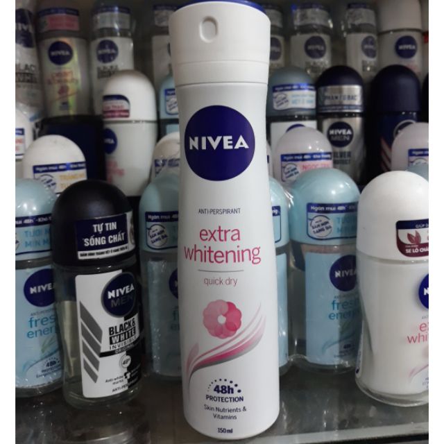Xịt khử mùi nữ Nivea Extra Whitening Spray 150ml