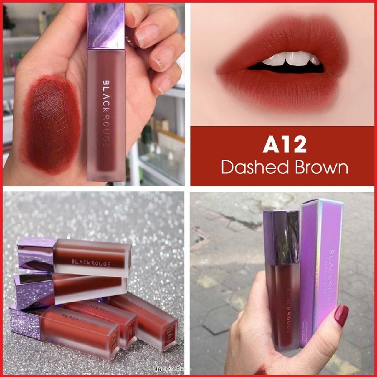 SON BLACK ROUGE A12 - ĐỎ NÂU GẠCH