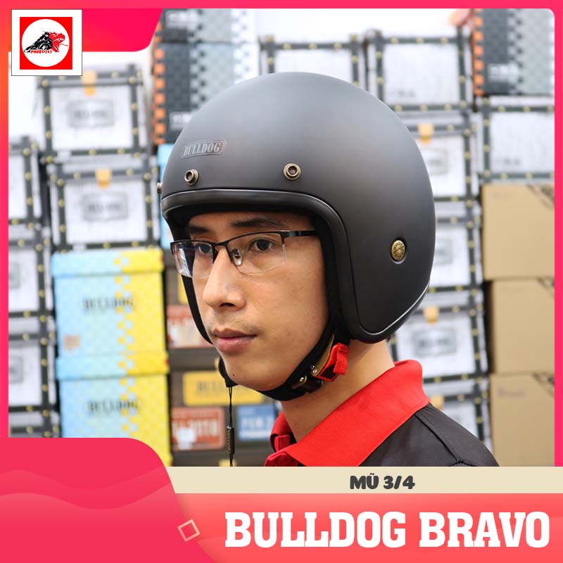 Nón bảo hiểm 3/4 Bulldog Bravo