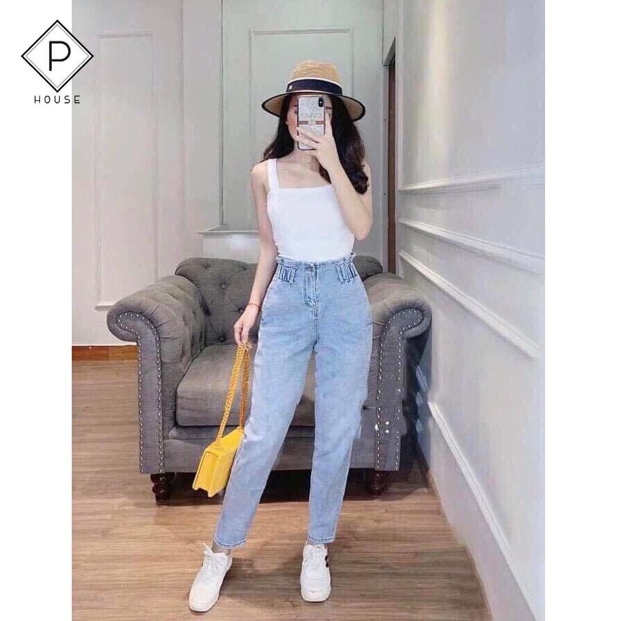 [HCM]( mẫu mới ) QUẦN BAGGY JEAN  NỮ LƯNG THUN CHẤT BÒ CÁ TÍNH  TRẺ TRUNG CAO CẤP CỰC HOT BINSTORE94 TDD001