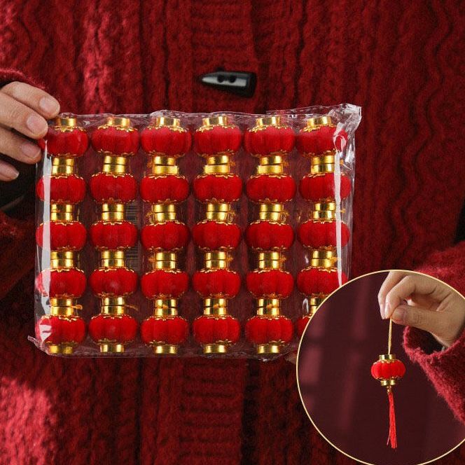 Set 5 lồng đèn đổ xô size mini 3cm trang trí Tết rực rỡ