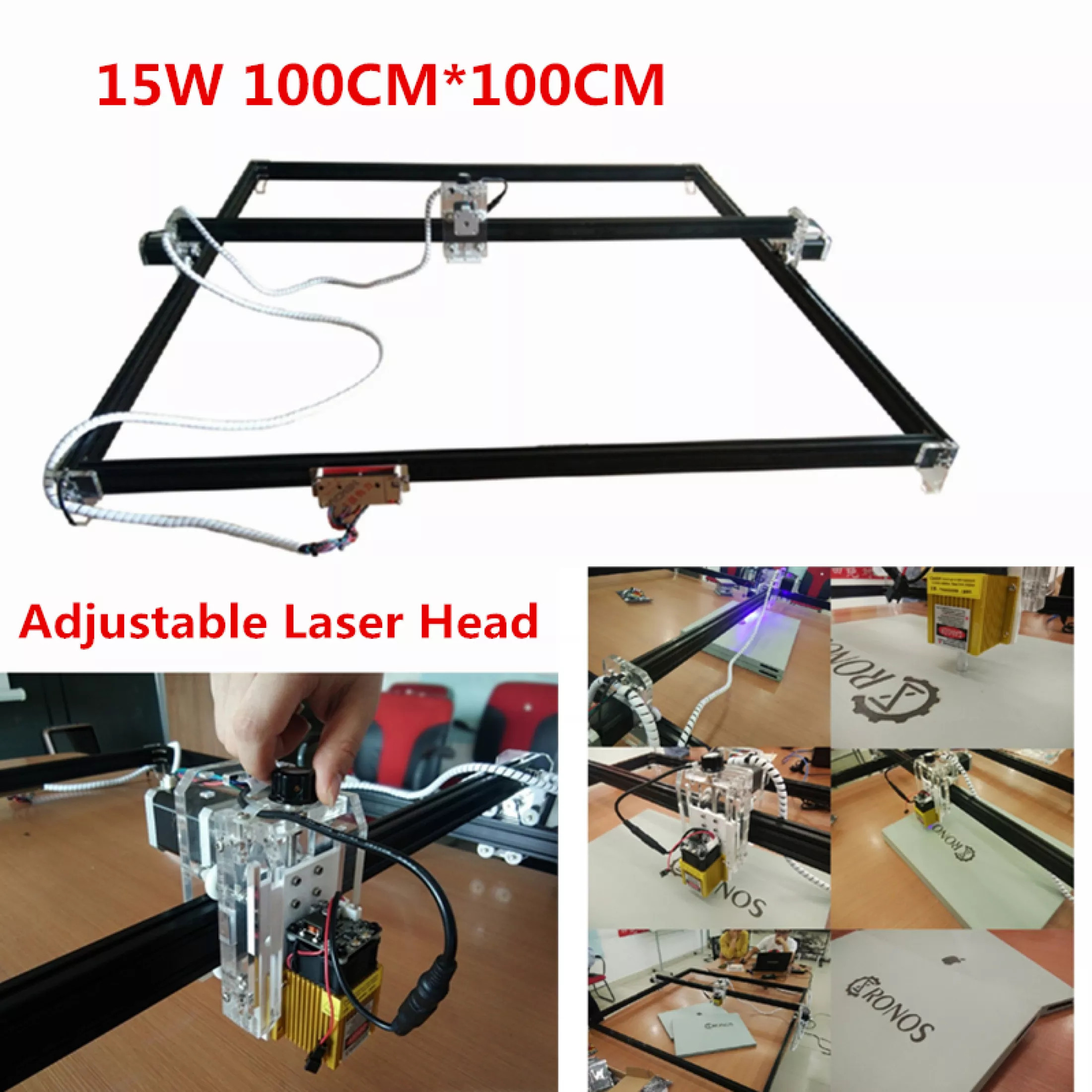 [HCM]Máy Cắt Khắc Laser CNC Mini 100*100( bảng khắc siêu rộng 1M2)+ Đầu laser tùy chọn