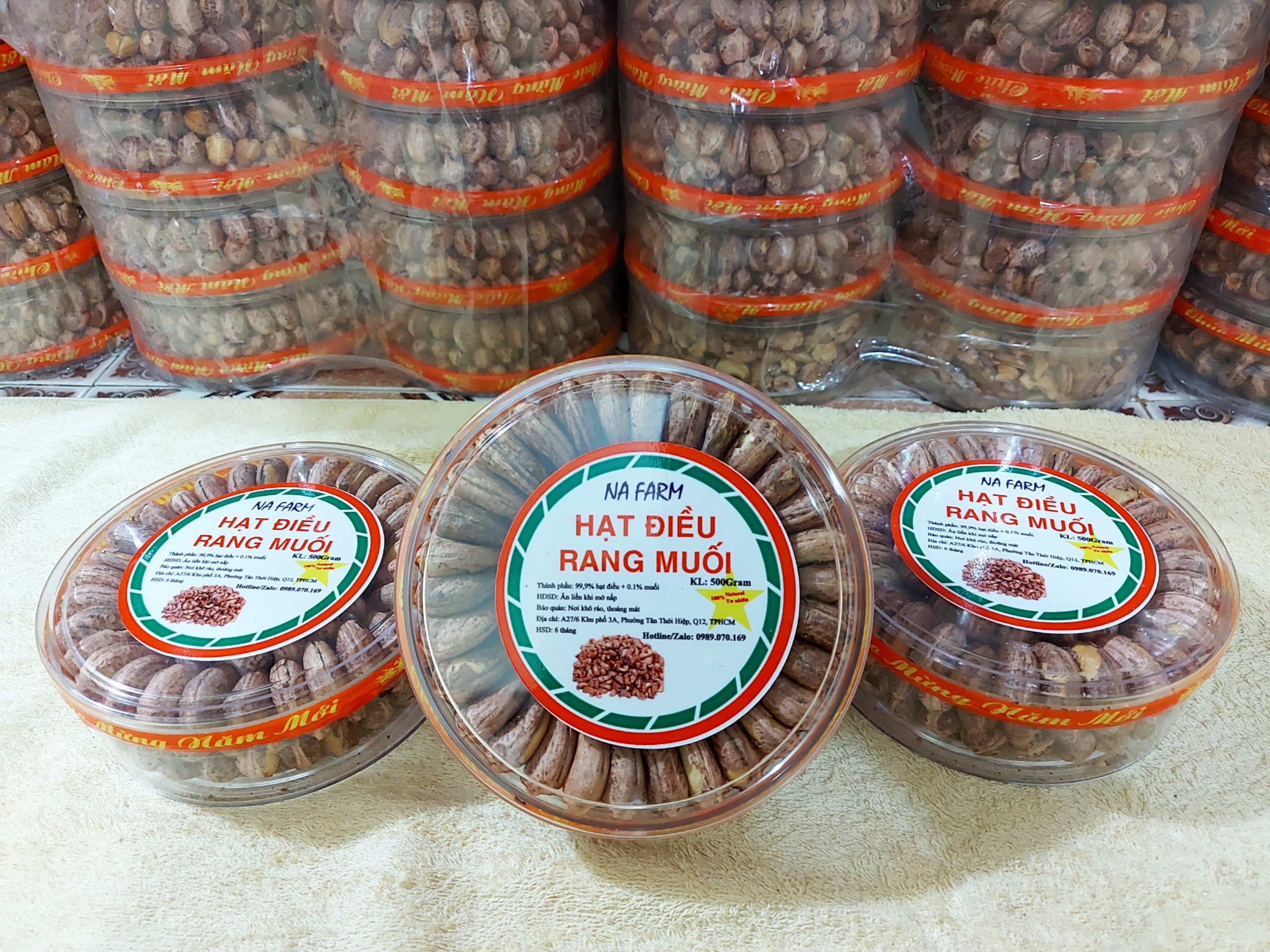 500GR Hạt Điều Rang Muối Bình Phước Loại 1, A Cồ Còn Vỏ Lụa