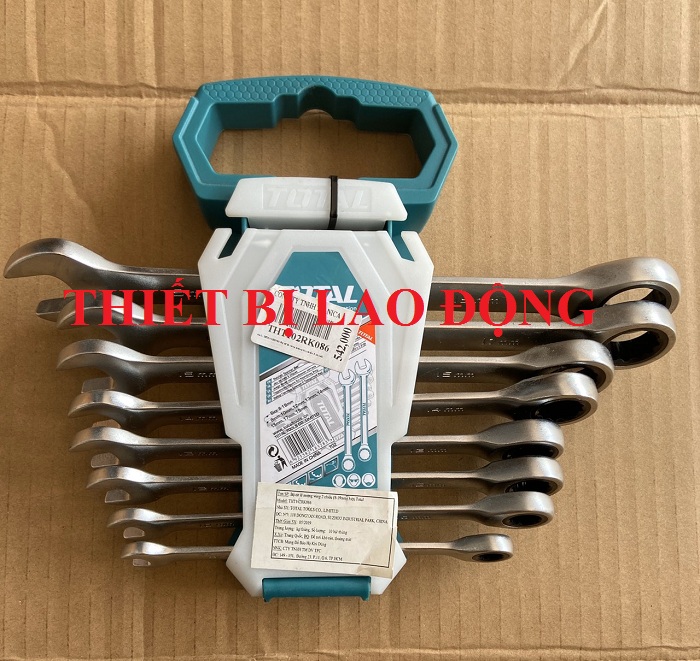 Total - tht102rk086 bộ cờ lê vòng miệng hai chiều 8 chi tiết 8-19mm