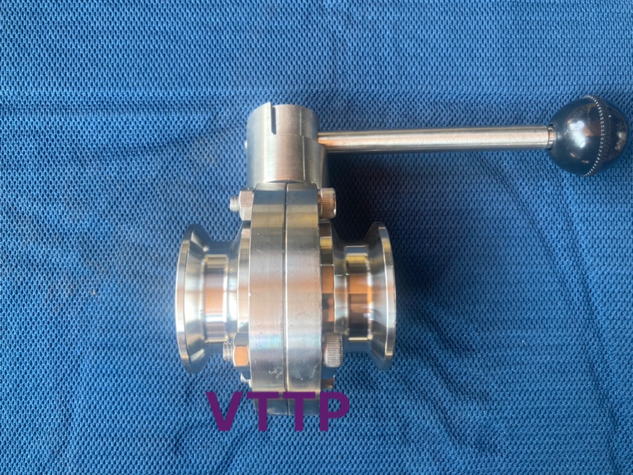van bướm inox, van bướm vi sinh, van kẹp clamp