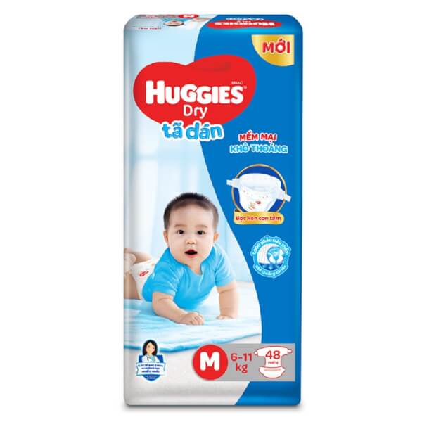 TÃ DÁN HUGGIES SIZE M48/L42/XL38/XXL33  MIẾNG